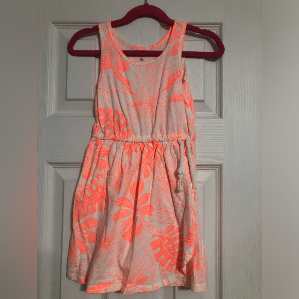 Carters sleeveless Hawaiian style dress girls size 5T tropical vacation